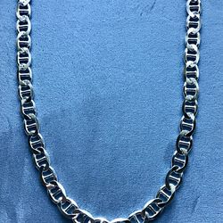 22” Solid Sterling Silver Italy 925 Necklace 8mm QUALITY !!! Pickup Boca Raton