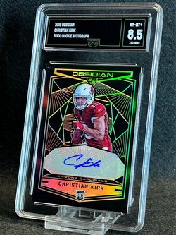 2018 Obsidian 💥 Christian Kirk 💥 Rookie Auto 6/100 GMA 8.5 NM-MT 💎 - Cardinals / Jacksonville Jaguars / Houston Texans