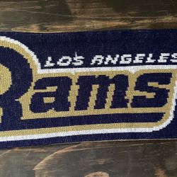 Los Angeles Rams Scarf Adult Fringe Colorful Football NFL Blue