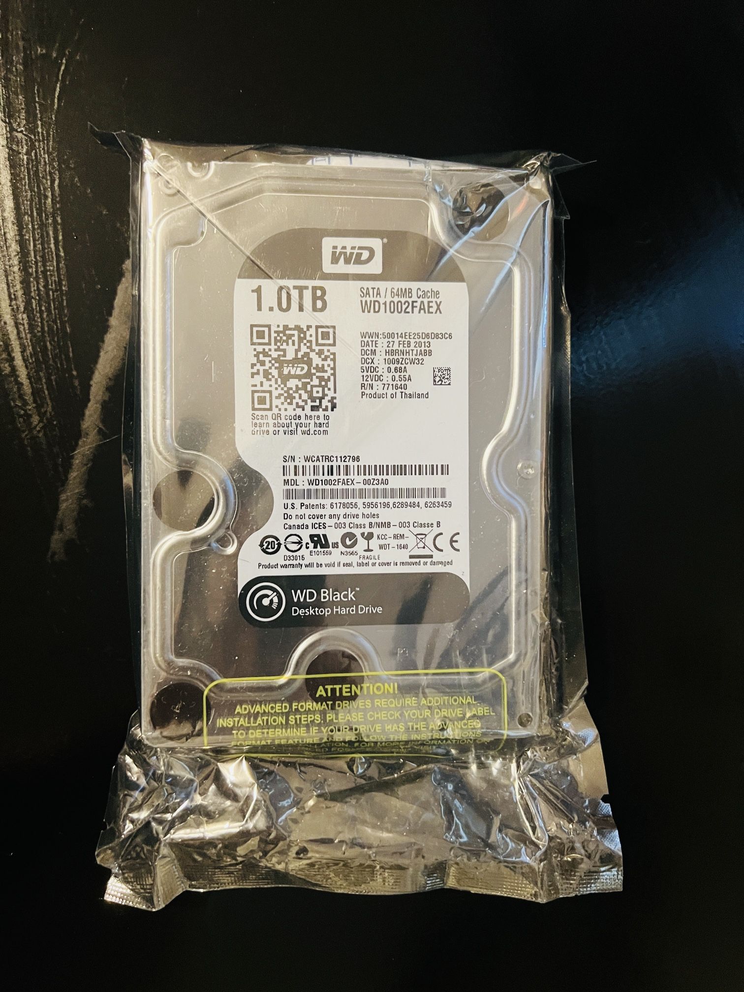 1TB Western Digital Hard Drive