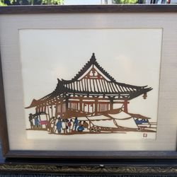 Japanese Wood Block Signed Piece