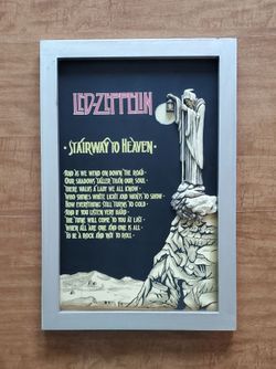 Led Zeppelin IV Album 3-D Wall Art Stairway to Heaven Framed Poster board Wall Hanging