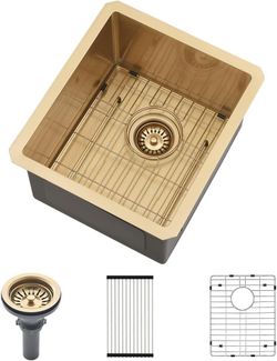 Gold Stainless Steel Undermount Kitchen Sink