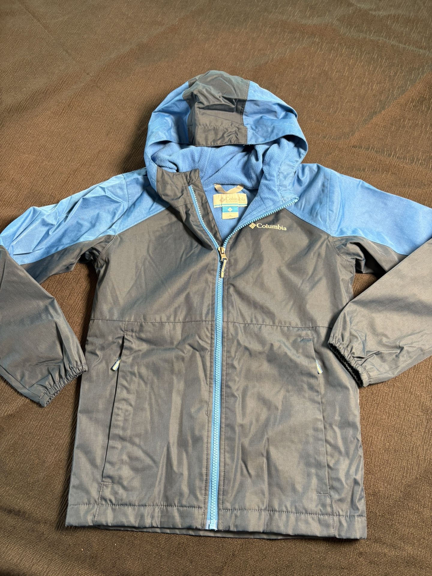 Columbia Fleece Raincoat Black/Blue Kids Medium 10/12