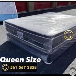 Queen Mattress Set PillowTop – Brand New –  Same Day Delivery Available 🚚