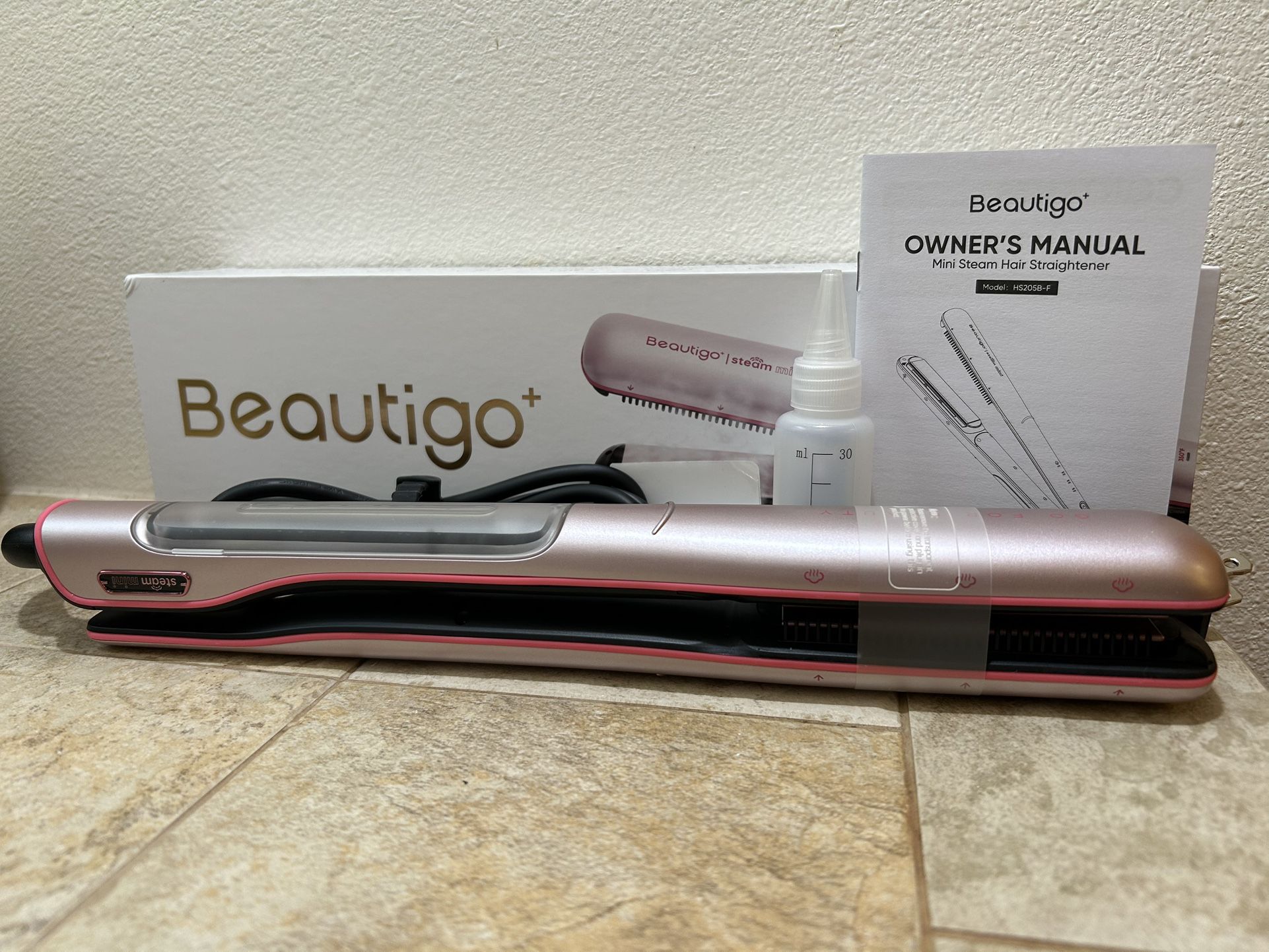 Beautigo Steam Hair Straightener - Flat Iron - Hot Tool