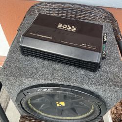 12” Kicker Subwoofer With Box and Amp (FLEXIBLE PRICE)