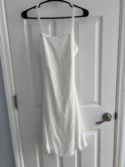 XS Olivia Rae Popcorn White Dress polyester and spandex 