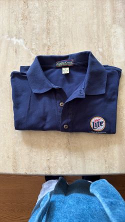 $10 Sz L Miller Lite Polo Shirt