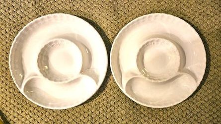 2x BIA Cordon Bleu Artichoke Plates 3 Compartment 9.5"
