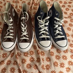 Size 9 Men’s Navy Blue/Brown Converse 