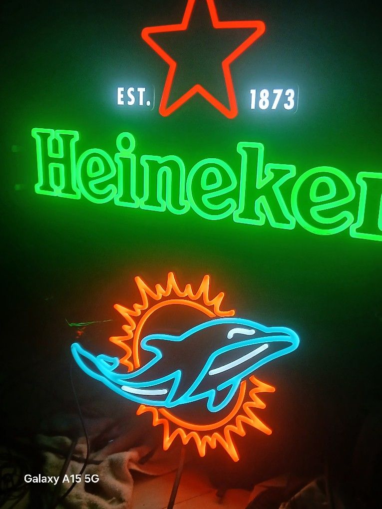Neon Heineken Miami Dolphins