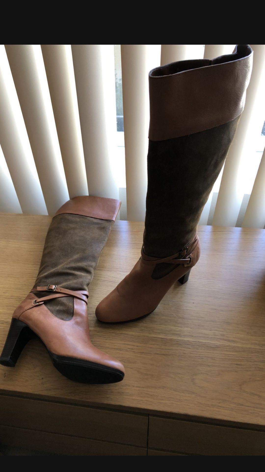 High Boots Higher Heels Light Brown Size 9