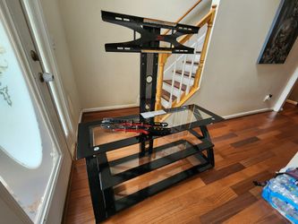 Glass media Center with TV Mount