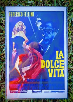 Vintage Federico Fellini La Dolce Vita Movie Poster Vintage Fer