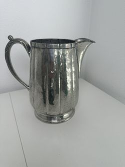 Rare Vintage Pewter By Galatoff Hammered Hand Wrought Pitcher