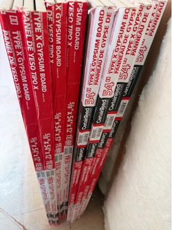 FREE 13 unused sheets of 5/8 x 54” x 12’ drywall type x