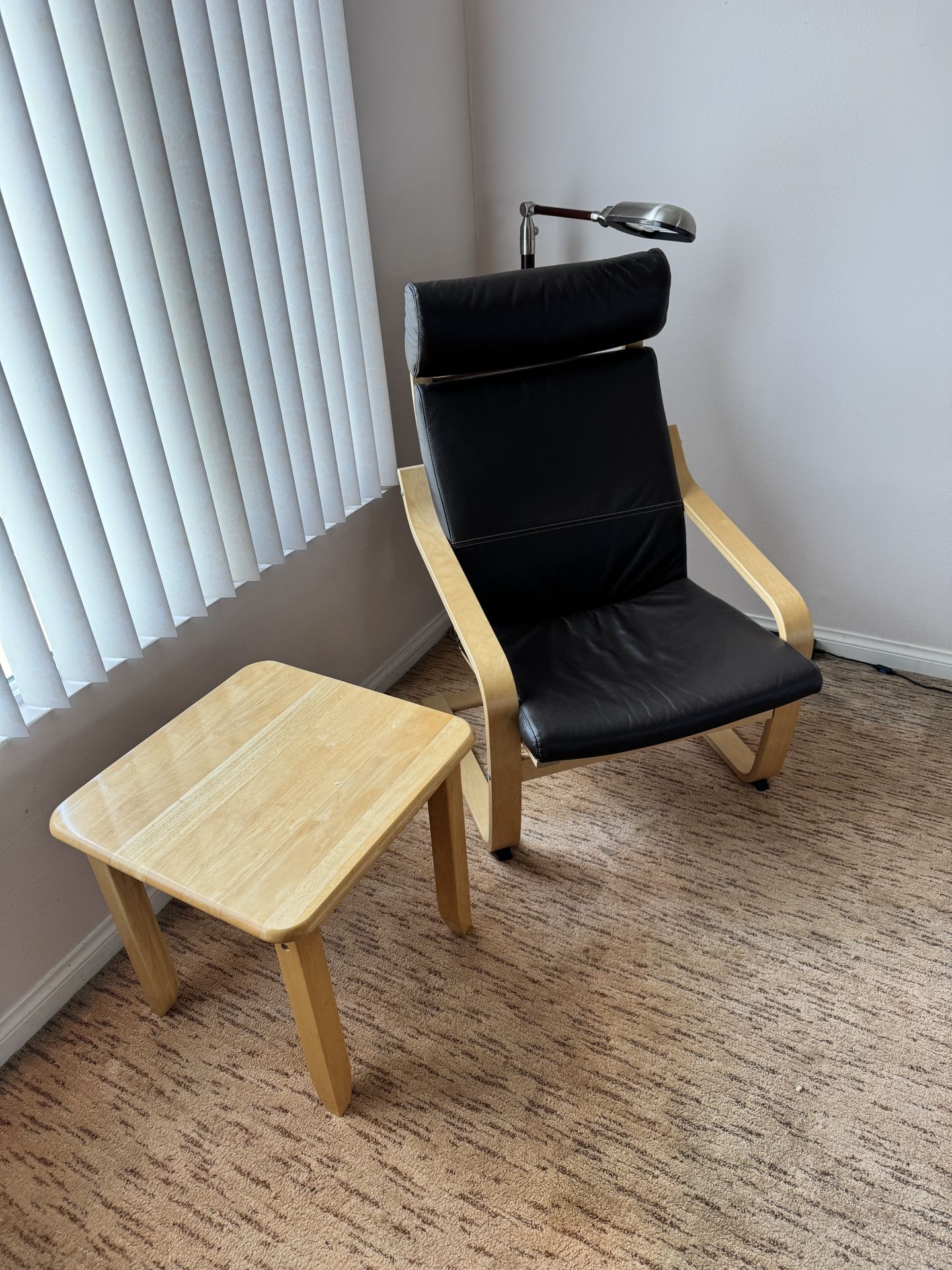 Leather Chair With Ottoman 