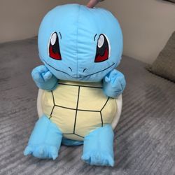 JUMBO POKEMON 2024 SQUIRTLE 29" SOFT PLUSH STUFFED TOY OVER 2 FEET TALL
