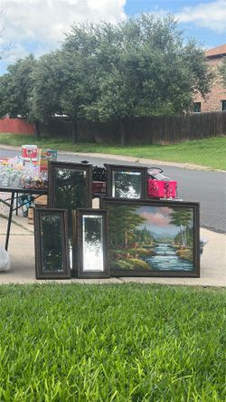 Picture frame and 4 mirrors all for 75 dollars