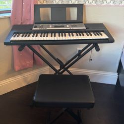 Yamaha Keyboard With Stand And Bench