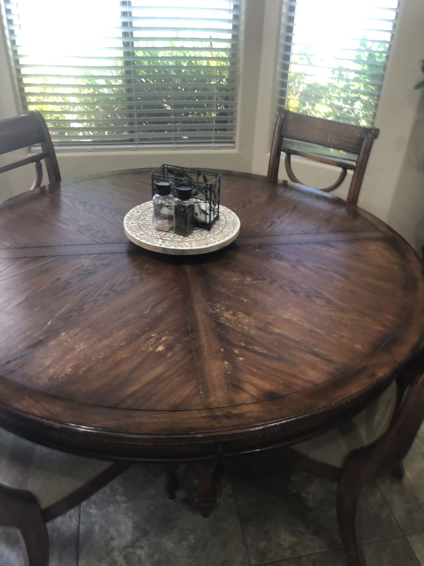 Kitchen round table & Six Chairs 60inches Across 