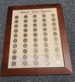 50 State Commemorative Quarters - FRAMED