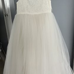 Flower Girl Dress Size 7 -davids Bridal