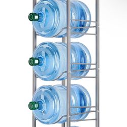 Tier Water Cooler Jug Rack, 5 Gallon Water Bottle Storage Rack Detachable Heavy Duty Water Bottle Rack 5 gallon water jug holder for Home, Office (Sil