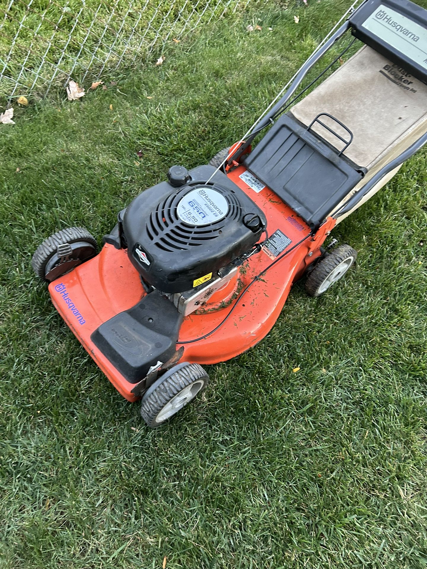 Husqvarna Self Propelled Mower W/Bag