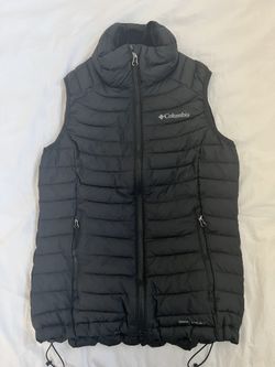 Columbia YOUTH White Out Omni-Heat Full Zip Puffer Vest, Black Small