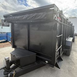 New 8x4x14 Scissor Lift Hydraulic Dump Trailer 2026 Fully Loaded  with all Accessories 🔥