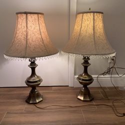 Pair Of Classy Old School Lamps