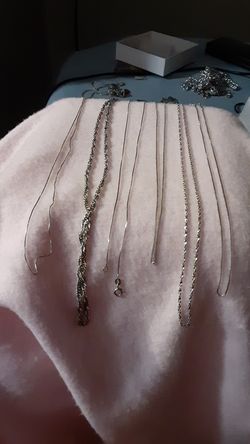 Sterling silver chains.