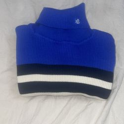 Lauren Ralph Lauren Women's Turtleneck Sweater Size S Blue/white & Black 