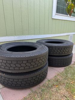 Used set of 4 295/75R/22.5
