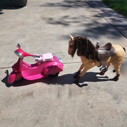 American Girl Doll Size Scooter And Horse $20.00