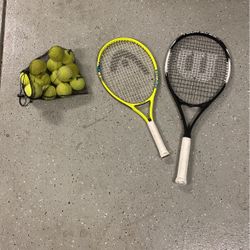 Tennis Racket And Balls