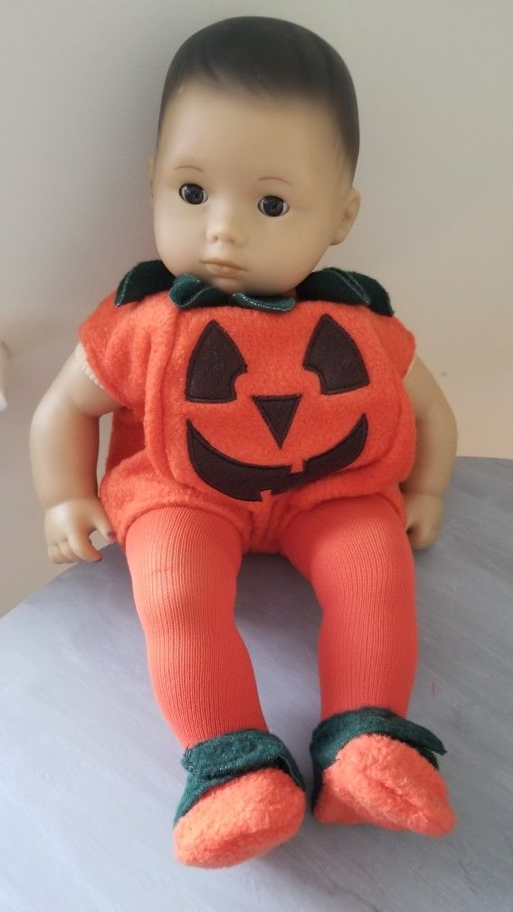 American Girl Bitty Baby Doll Halloween Pumpkin Costume $40