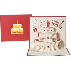 Birthday 3D Pop-up Greeting Card with Envelope