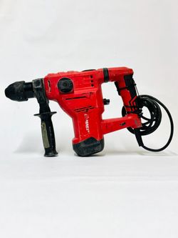 BAUER 1641-B RED 1-1/8 IN CORDED ROTARY HAMMER DRILL WITH CASE USED