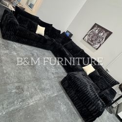 Brand New Huge Black Sectional 