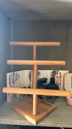 3-Tier Wooden Jewelry Display Stand