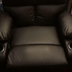 Two Brown Recliners 