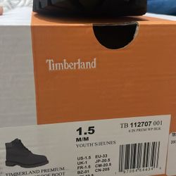 Youth Gradeschool Size 1.5 Timberland Boots New