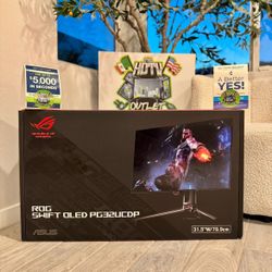 Asus Rog Swift Oled PG32UCDP 32” Oled gaming monitor 4k 240hz .03ms floor model display Floor Model Display 