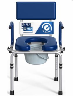 NEW Drop Arm Bedside Commodes for Seniors