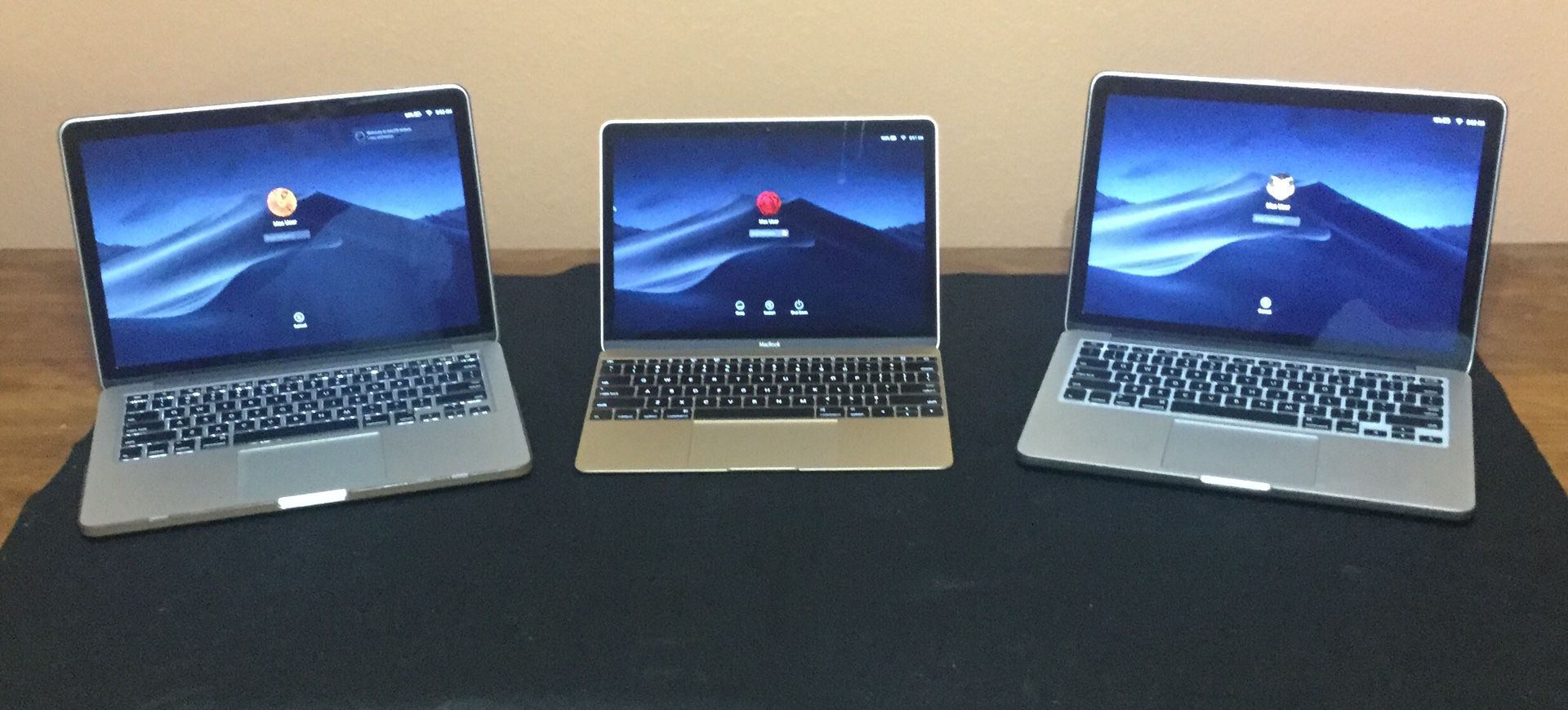 MacBook Pros and a Macbook
