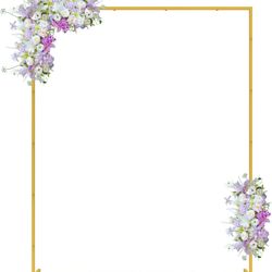 6.6FT x 5.2FT Wedding Arch Backdrop Gold Square Backdrop Stand Metal Balloon Arch Stand Rectangular Frame for Birthday Party Baby Shower Anniversary D