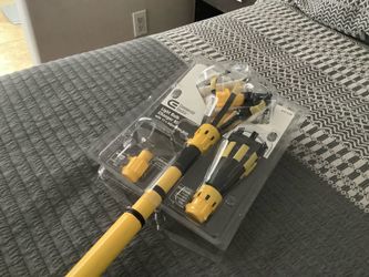 Commercial Electric Light Bulb Changer Kit 11ft Adjustable Pole